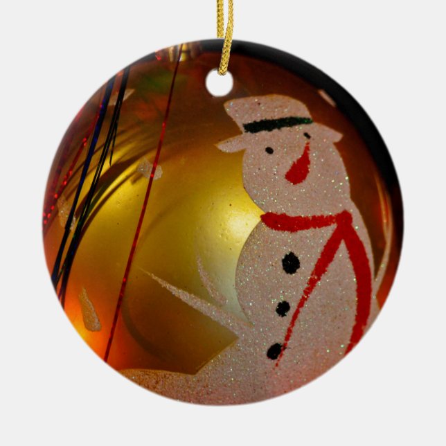 Frosted Snowman Ornament (Front)