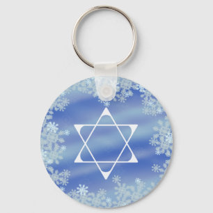 Frosted Star Key Ring