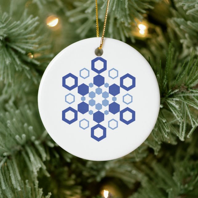 Frosted Symmetry Ceramic Ornament (Tree)