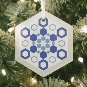Frosted Symmetry Glass Tree Decoration