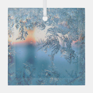 Frosted View Glass Tree Decoration