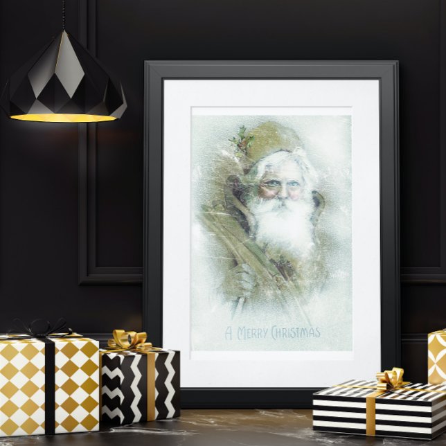 Frosted vintage Santa Claus Poster (Creator Uploaded)