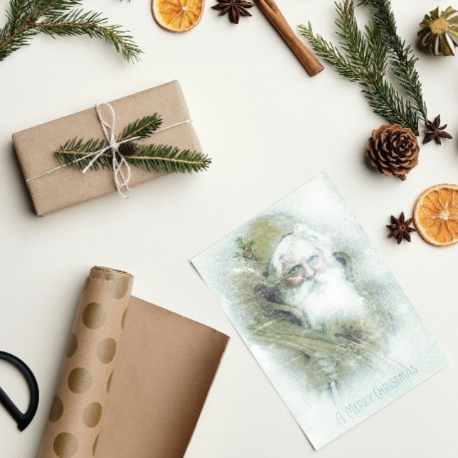 Frosted vintage Santa Claus Tissue Paper (Creator Uploaded)