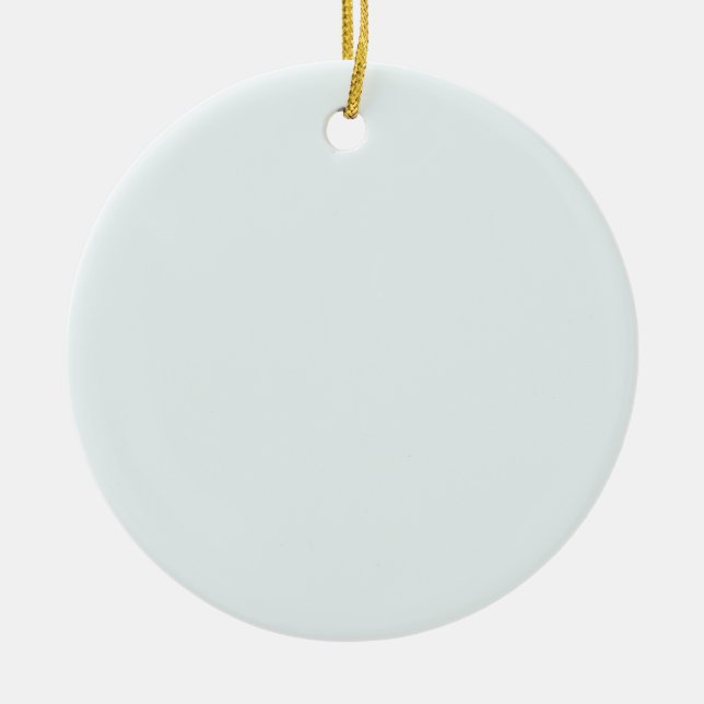 Frosted White Solid Colour | Classic | Elegant Ceramic Ornament (Front)