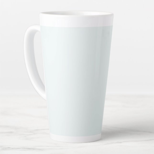Frosted White Solid Colour | Classic | Elegant Latte Mug (Left Angle)