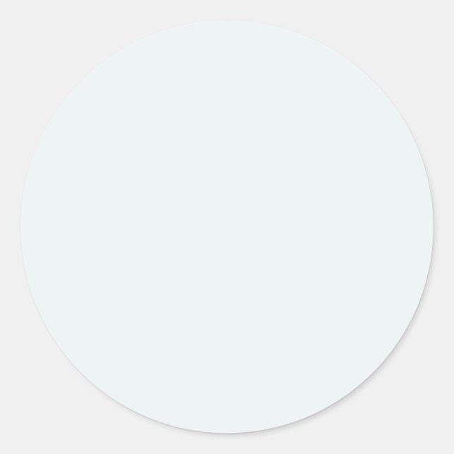 Frosted White Solid Colour | Classic | Elegant Round Sticker (Front)