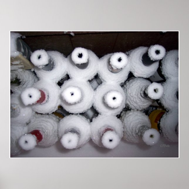 Frosted Wine Bottles Poster (Front)