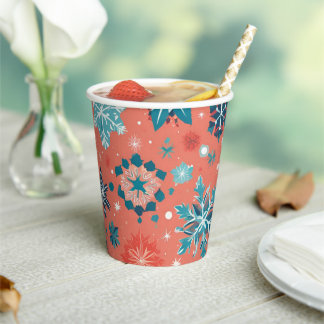 Frosted Winter Elegance Christmas Paper Cup