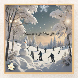 "Frosted Winter Morning" Glass Coaster