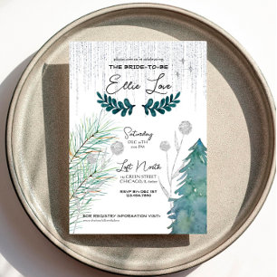 Frosted Winter - Silver - Bridal Shower Invitation