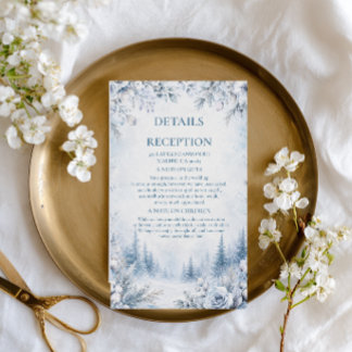 Frosted Woodland Blooms Winter Enclosure Card