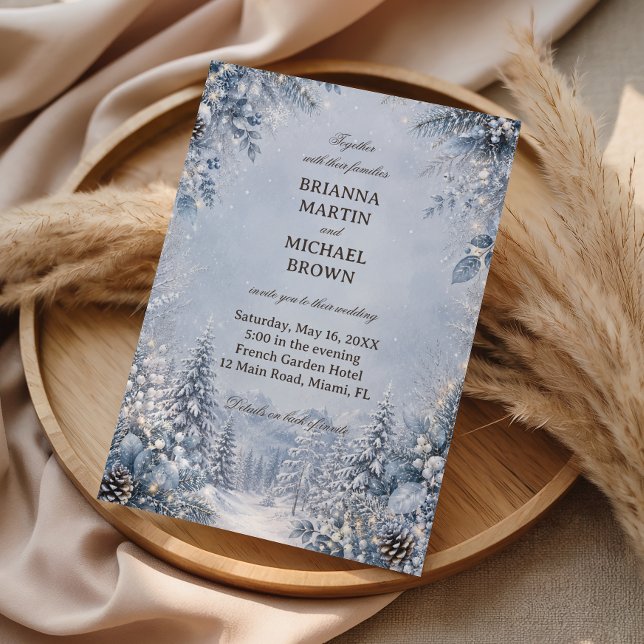 Frosted Woodland Path Winter Invitation (Creator Uploaded)
