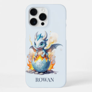 Frostfire Hatchling Personalised Blue Dragon iPhone 16 Pro Max Case