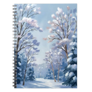Frostlight Forest   Winter Snow Watercolor Nature Notebook