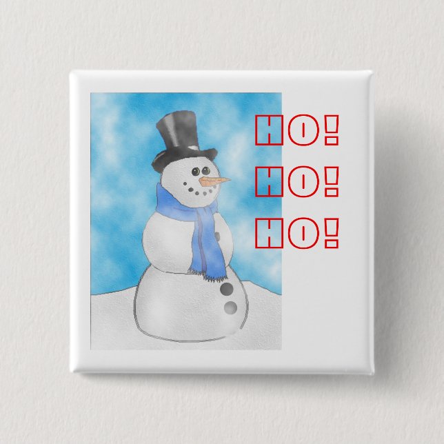 Frosty 15 Cm Square Badge (Front)