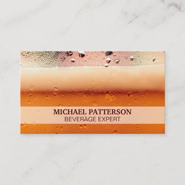 Frosty Beer Mug | Glass Condensation Business Card (Front)