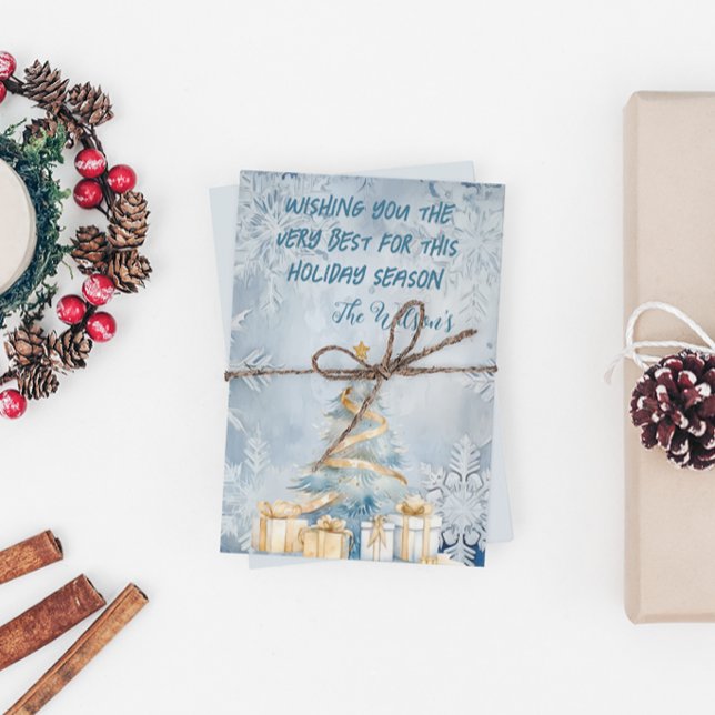 Frosty Blue Christmas Card (Creator Uploaded)