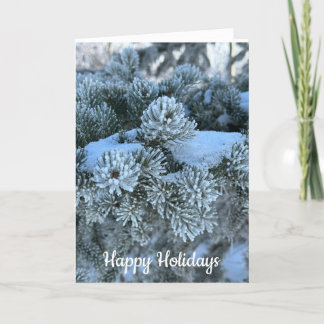 Frosty Branches Folded Holiday Card