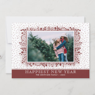 Frosty Branches Winter Holidays Photo Holiday Card