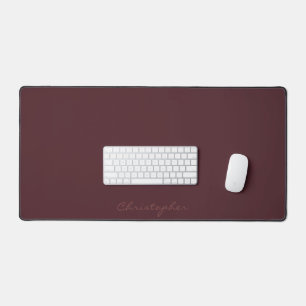 Frosty Champagne Pink Peach Purple Ombré with Name Desk Mat