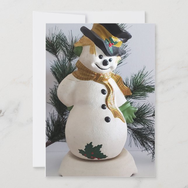 Frosty Christmas Greeting Card  (Front)