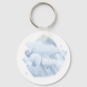 Frosty Days Button Keychain