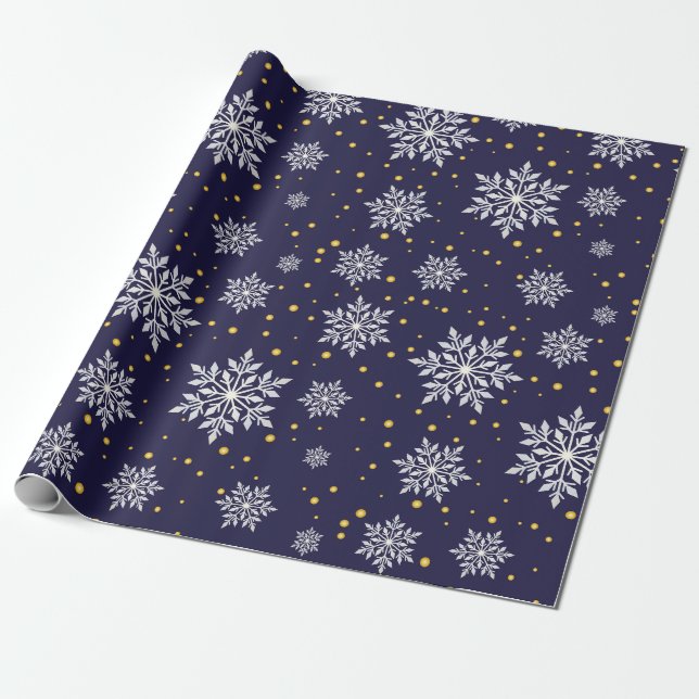 Frosty Elegance Wrapping Paper (Unrolled)