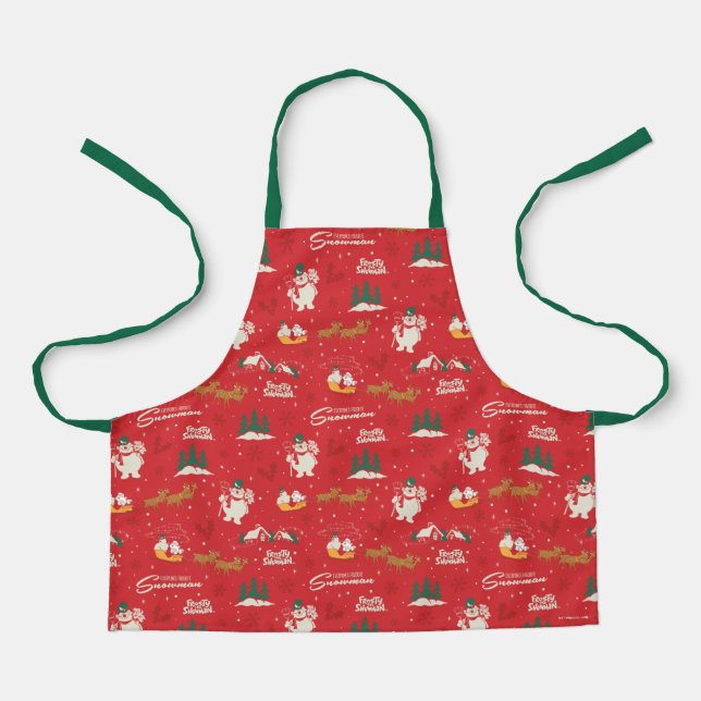Frosty - Everyone's Favourite Snowman Pattern Apron (Front)