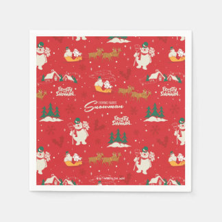 Frosty - Everyone's Favourite Snowman Pattern Napkin