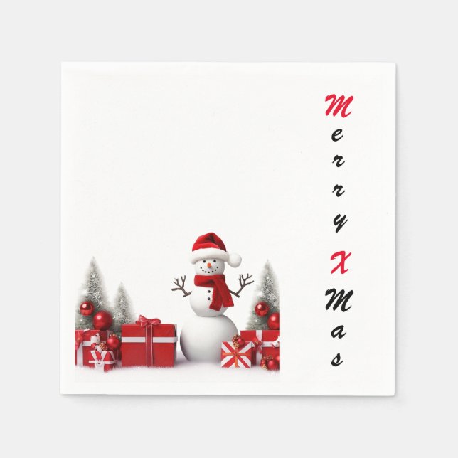 ❄️ Frosty Festivities Napkins ❄️ (Front)