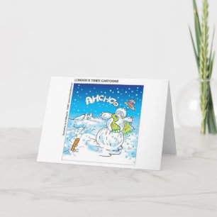 Frosty Fights The Flu Funny Christmas Gifts & Tees Holiday Card