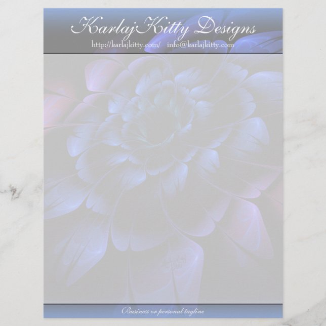 Frosty Flora 2 Custom Letterhead (Front)