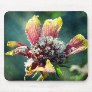 Frosty Flower Mouse Pad