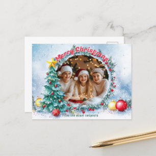Frosty Frame Holiday Postcard