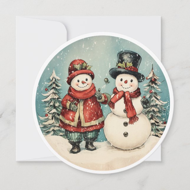 Frosty Friends  Holiday Card (Front)