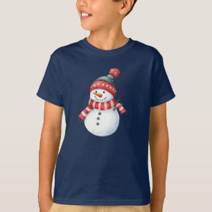 "Frosty Fun: Santa Snowman Tee" T-Shirt