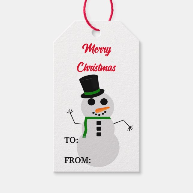 Frosty Gift Tag (Set of 10) (Front)