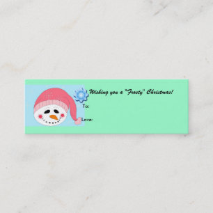 Frosty - gifttag mini business card