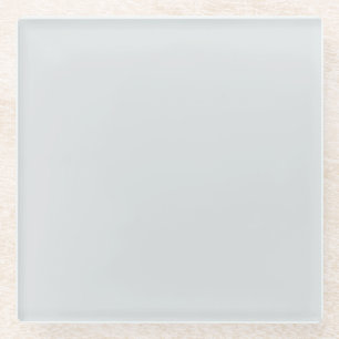 Frosty Grey-Blue Solid Colour Etched Glass MQ3-27 Coaster