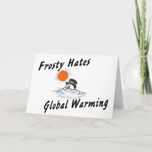 Frosty Hates Global Warming Holiday Card