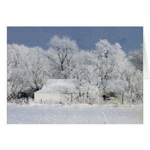 Frosty Iowa Farm Blank All Occassion