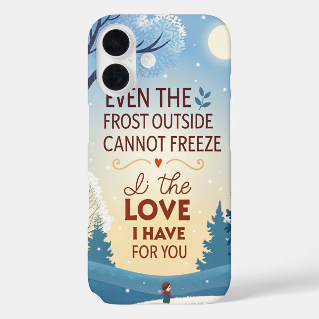 Frosty Love Family Quote Print Case-Mate iPhone Case (Back)