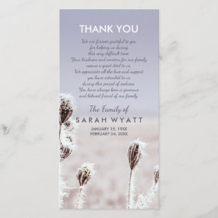 Frosty Meadow Winter Sympathy Thank You Card