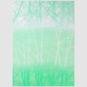 Frosty Misty Branches Mint Green Tissue Paper