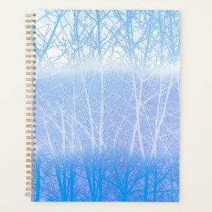 Frosty MIsty Trees Baby Blue Planner