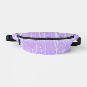 Frosty Misty Trees in Lilac Lavender Bum Bags