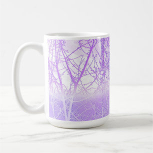 Frosty Misty Trees in Lilac Lavender Coffee Mug