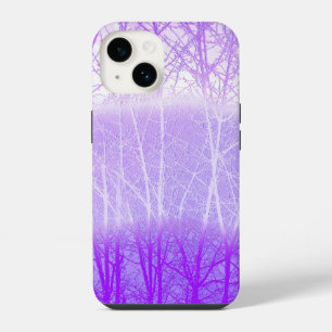 Frosty Misty Trees in Lilac Lavender iPhone 14 Case