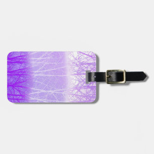 Frosty Misty Trees in Lilac Lavender Luggage Tag