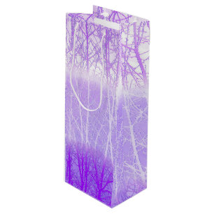 Frosty Misty Trees in Lilac Lavender Wine Gift Bag